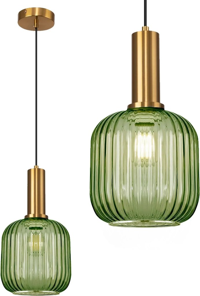 Plafondlamp Hangend Glas Groen APP462-1CP
