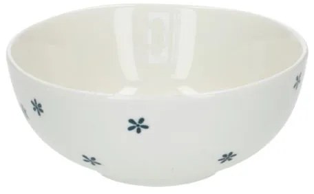 Kom met bloemetjes, organisch, porselein,Ø 12 cm