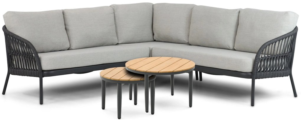 Hoek loungeset 5 personen Aluminium/rope Grijs  Coco Puerto/Toscane