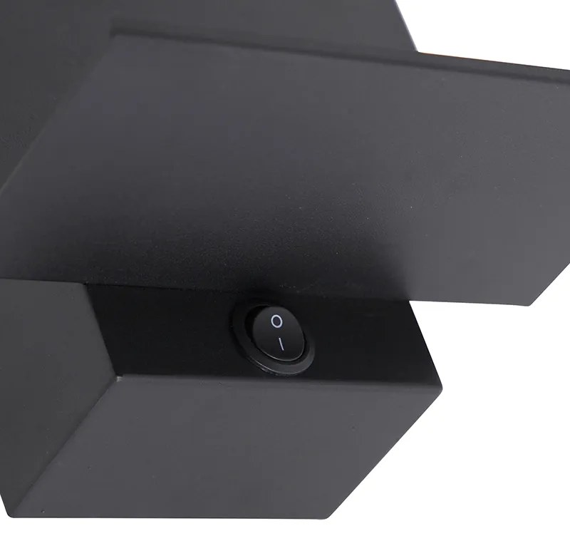 Moderne wandlamp zwart incl. USB-aansluiting - Flero