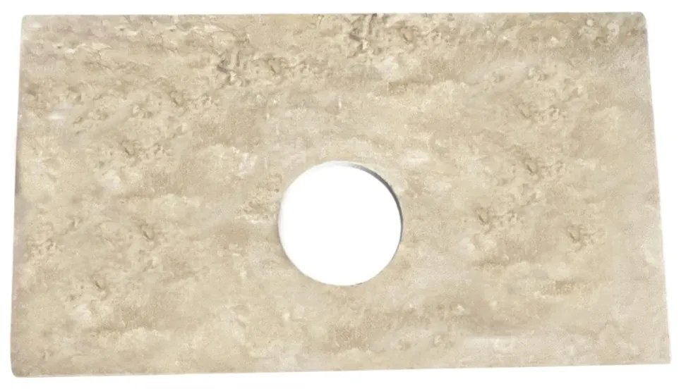 Fontana White Travertin Micro Marble toiletmeubel 40cm wit mat