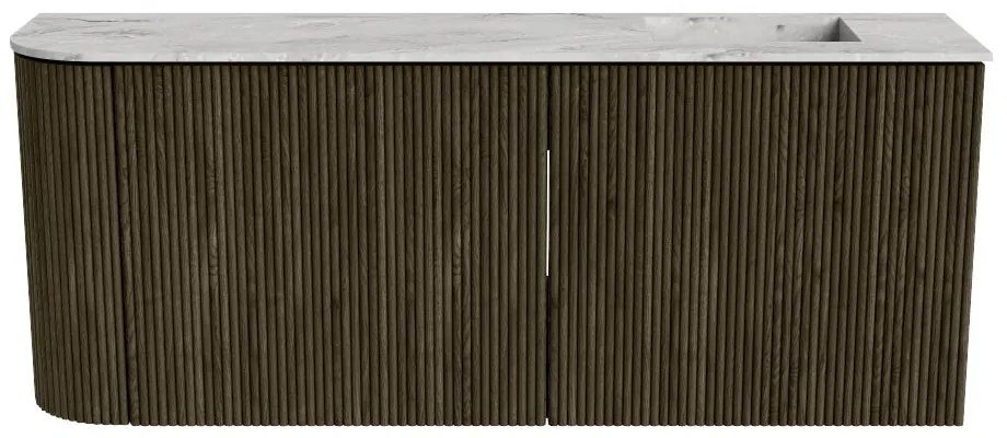Mondiaz Joya DLux 100cm toiletmeubel ronding links shadow met wastafel faye rechts zonder kraangat glace