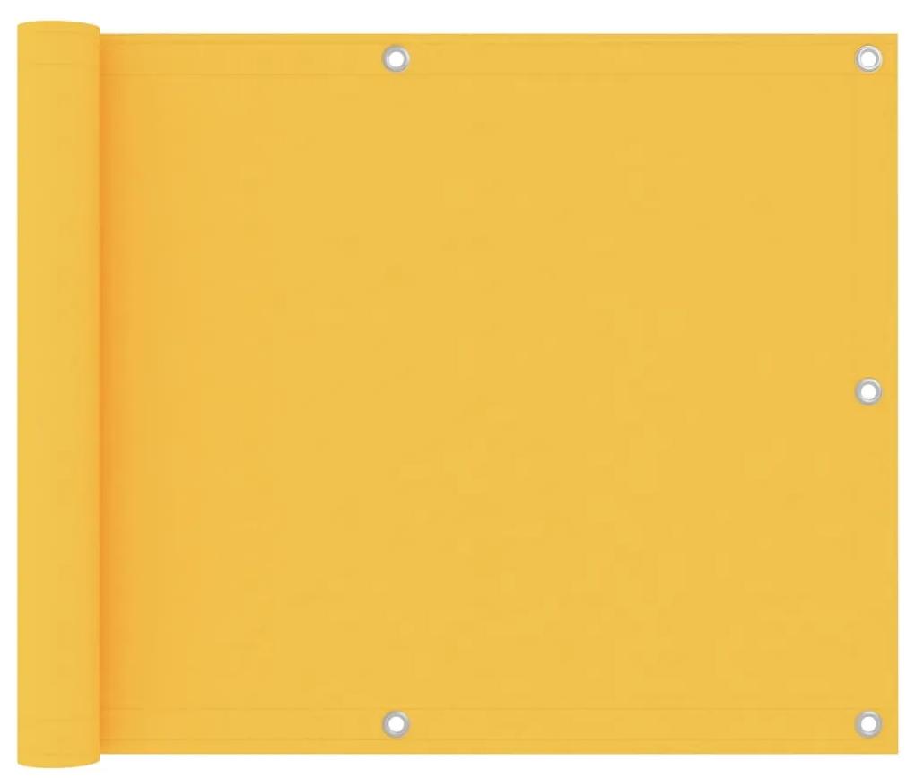 vidaXL Balkonscherm 75x400 cm oxford stof geel