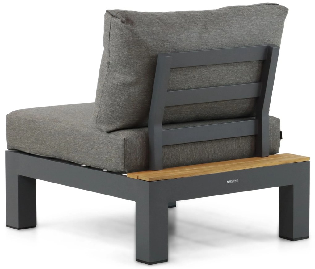 Loungeset 6 personen Aluminium/Teak Grijs Lifestyle Garden Furniture Vittoria
