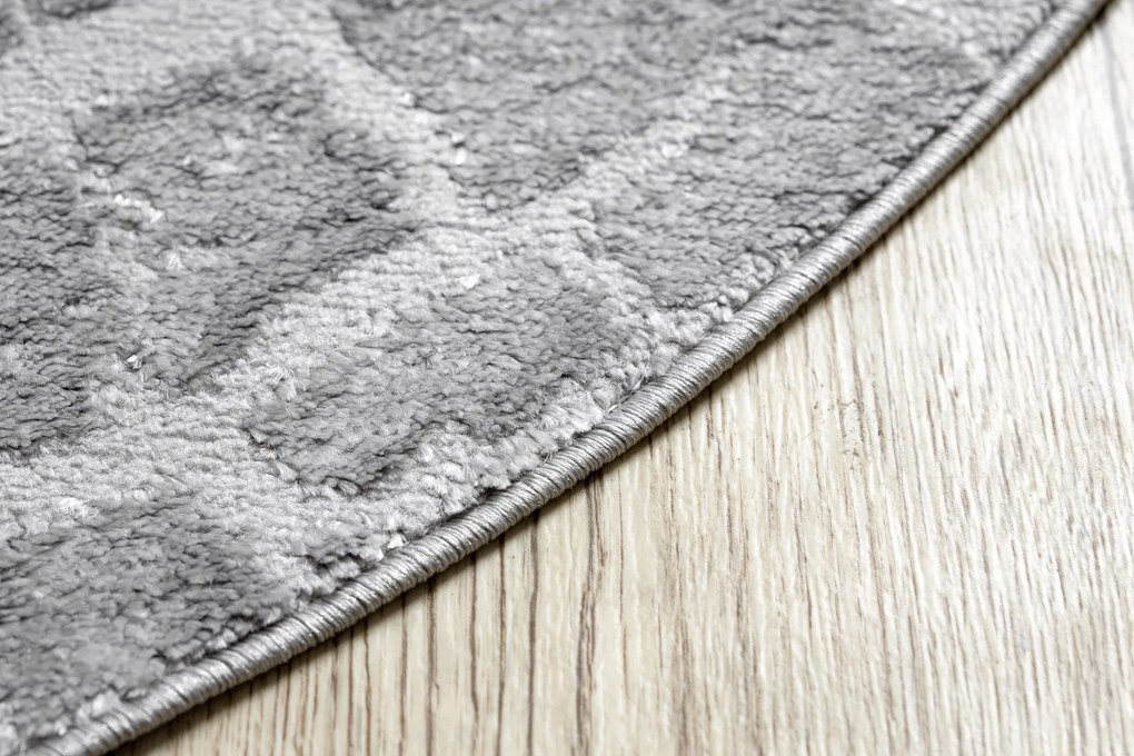 Tapijt MEFE modern  Rond ,  6185 Boomstam , boom , Structureel,  twee poolhoogte , grijskleuring