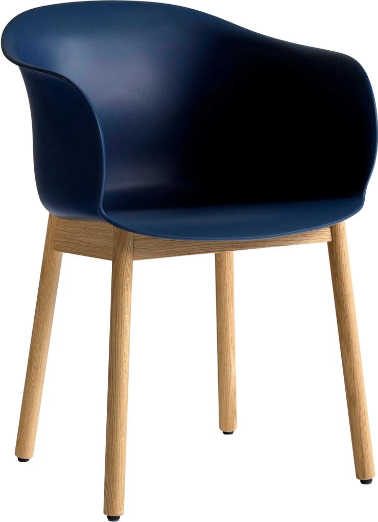 &tradition Elefy JH30 stoel met eiken onderstel blue midnight