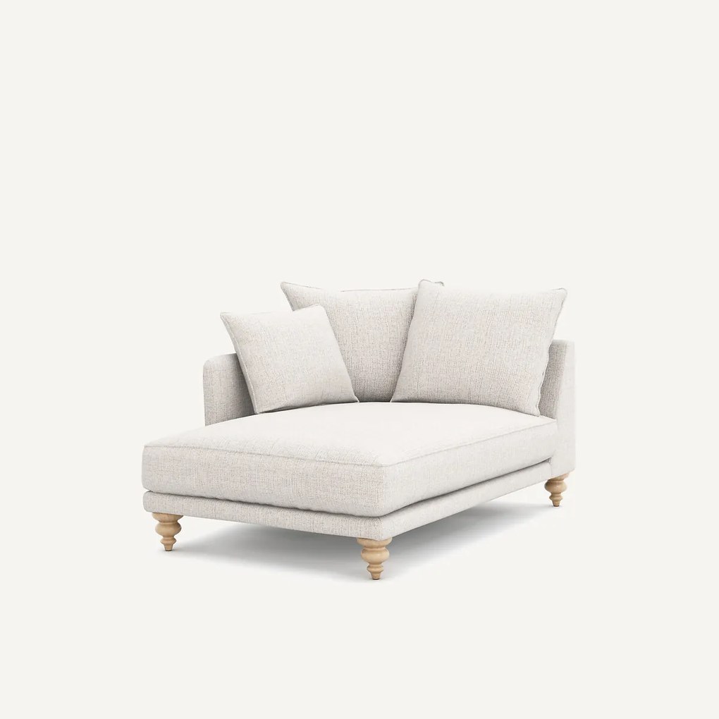 Chaise longue in jaspé stof, LAZARE