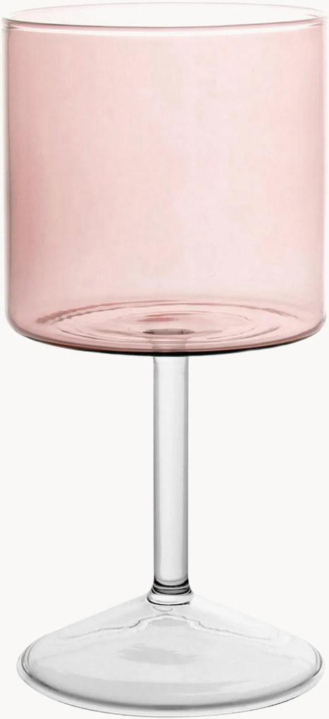 Wijnbekers Daylight Pink van borosilicaatglas, 2-delig