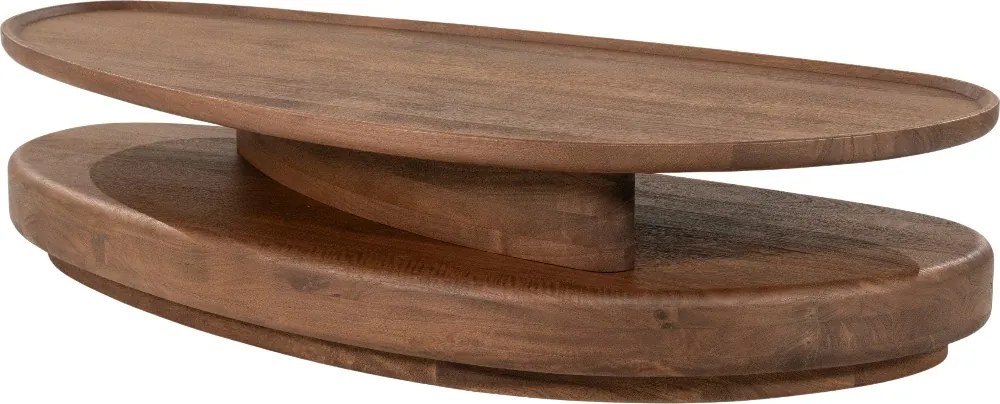 Houten Organische Salontafel Large - 140 X 65cm.