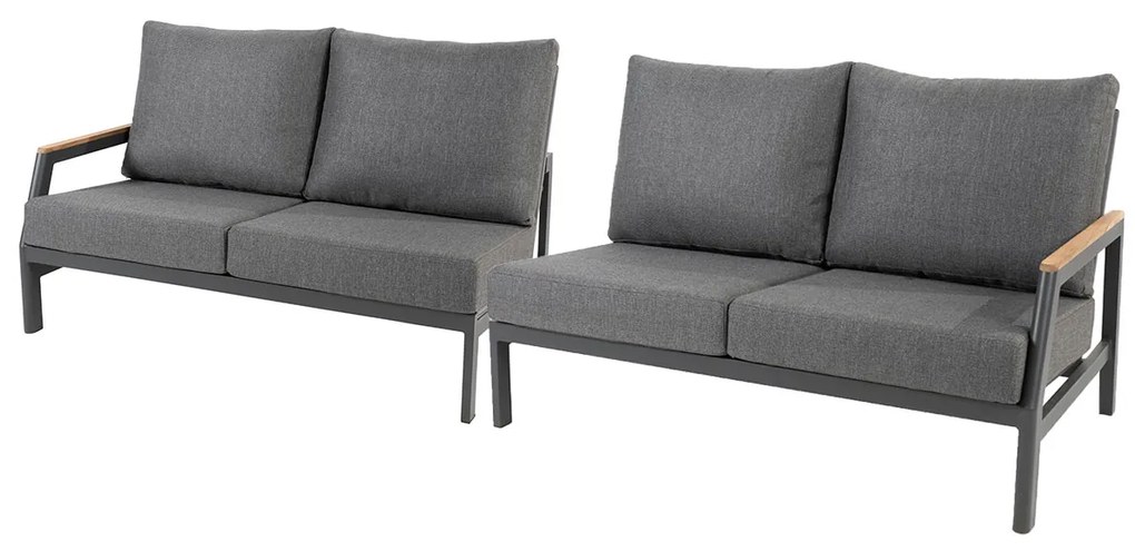 Taste by 4 Seasons Ravenna loungebanken links en rechts - donker grijs
