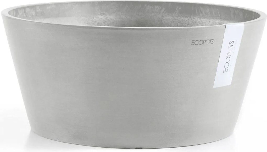 Ecopots Frankfurt 50 - Rond - White Grey -Ø50 x H25,7 cm