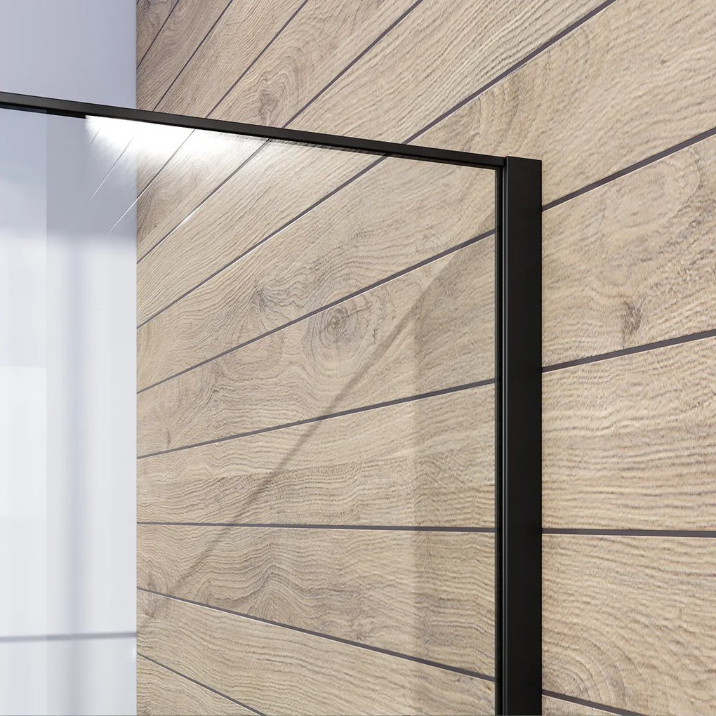 Brauer Season inloopdouche 90x200cm zwart mat