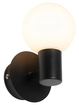 Moderne wandlamp zwart IP44 - Cederic Up