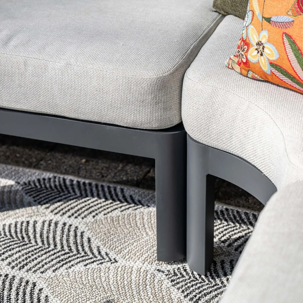 Garden Impressions Milan loungeset 5-delig - donker grijs
