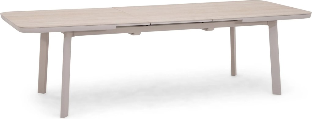 Tuintafel rechthoekig 220/280x100 cm Zand/Beige  Primo uitschuifbare