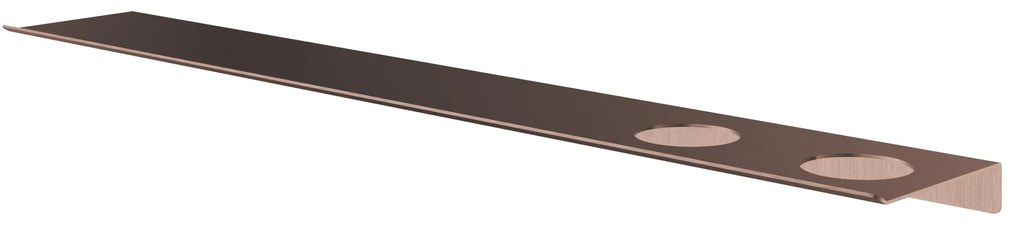 Hotbath &More planchet 80cm met twee uitsparingen voor een zeepdispenser of beker koper geborsteld PVD