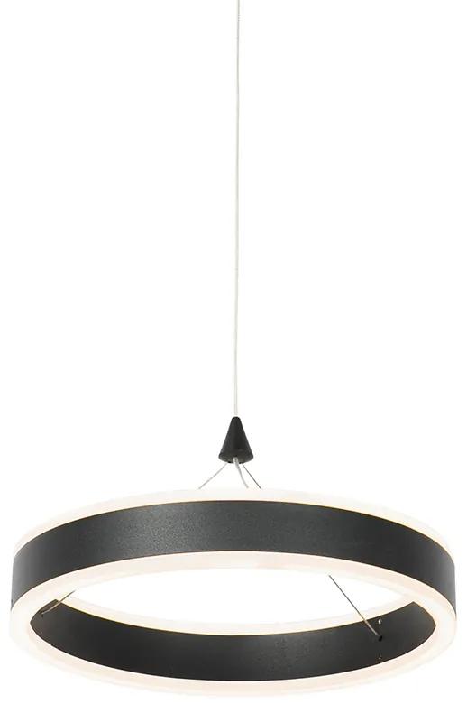Hanglamp zwart 30 cm incl. LED 3-staps dimbaar - Lyani Design rond Binnenverlichting Lamp