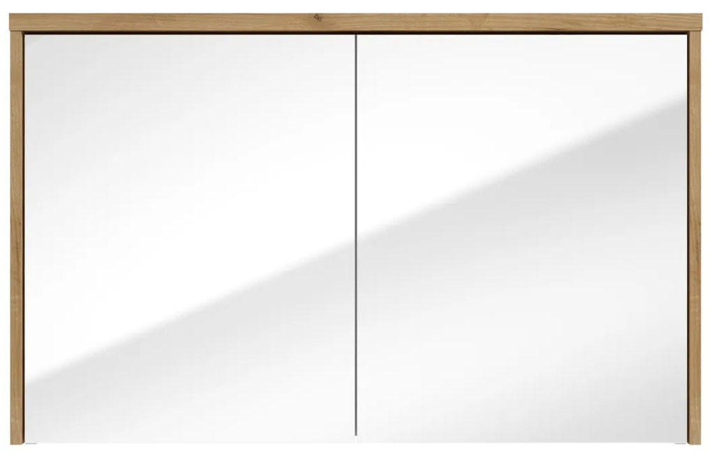 Fontana Basic spiegelkast 100cm met 2 deuren warm eiken
