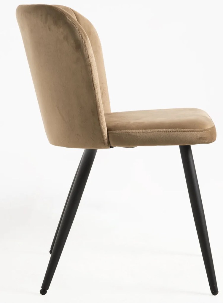 Pak 4 Fluwelen Luk Stoelen