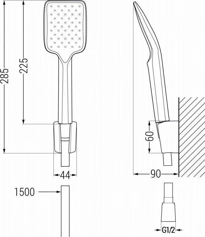 Mexen R-62 punctuele doucheset, wit - 785625052-20