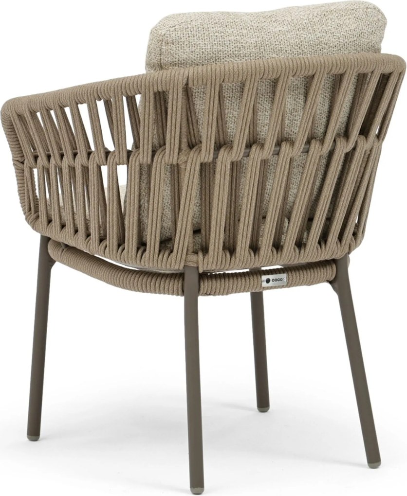 Tuinset Ronde Tuintafel 6 personen 158 cm Rope Zand/Beige Coco Viento/Trino