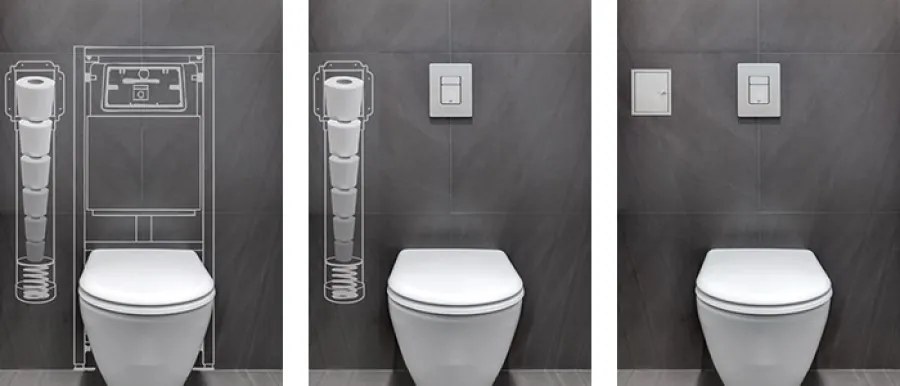 Etsero Roll-up closetrollen dispenser 13.7x77x13.5cm v. maximaal 6 rollen zwart