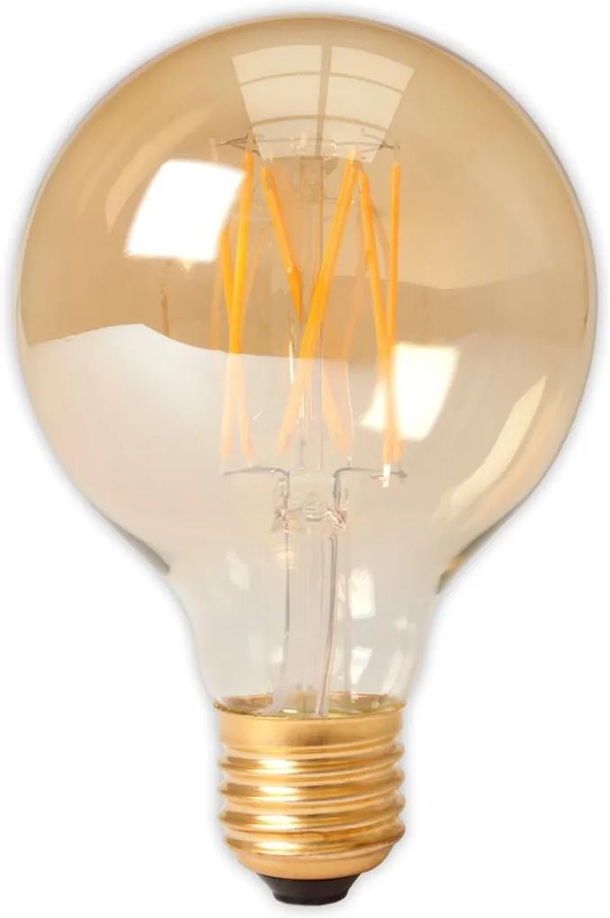 LED volglas LangFilament Globelamp 240V 4W 320lm E27 GLB80, Goud 2100K Dimbaar