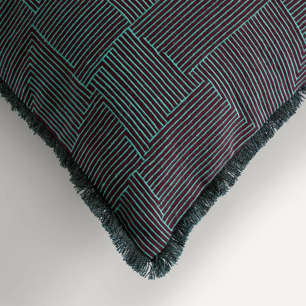 Geborduurde kussenhoes van linnen en katoen, SORINE