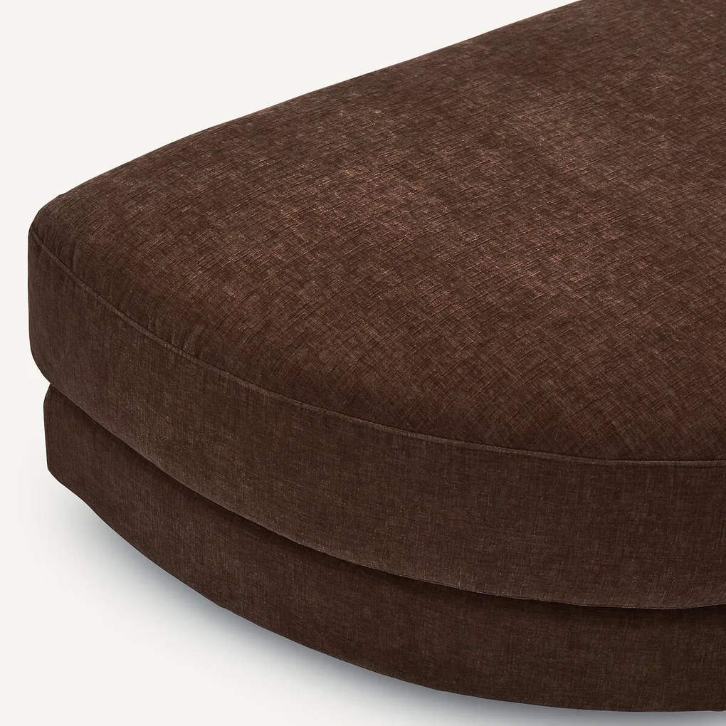 Modulaire voetensteun in chenille fluweel, TIBERIO