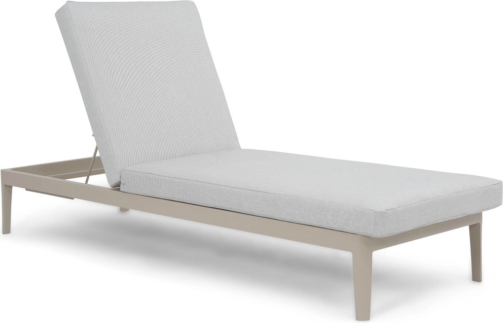 Lifestyle Garden Furniture Mateo Ligbed Met Kussen Loft/soft Grey Aluminium Taupe