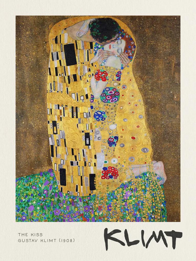 Kunstdruk The Kiss - Gustav Klimt, (30 x 40 cm)