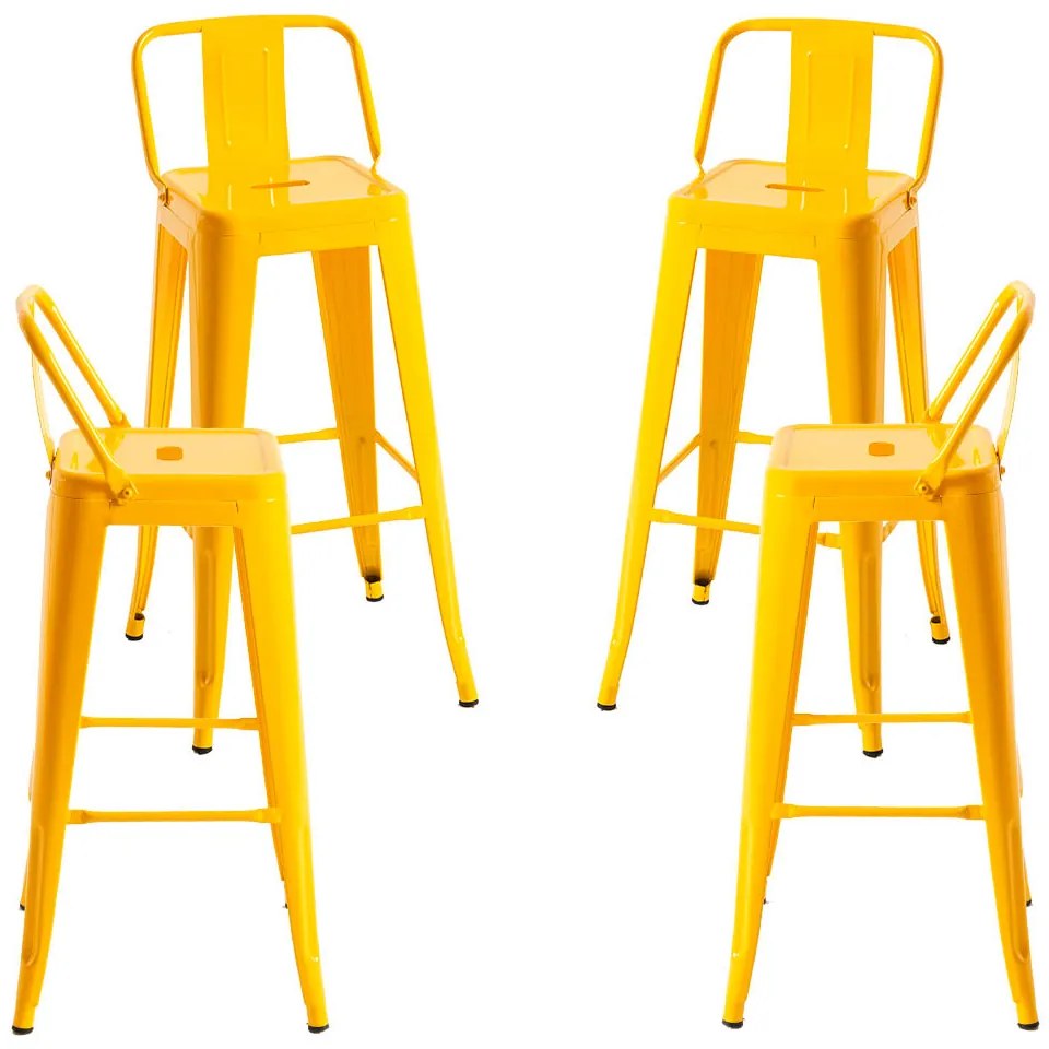 Set 4 Krukken Torix Rugleuning