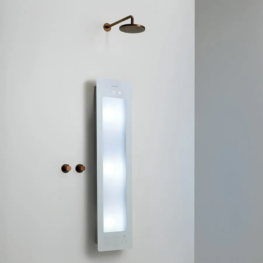 Sunshower Round Plus Medium White infraroodlamp en UV 33x140x10cm opbouw