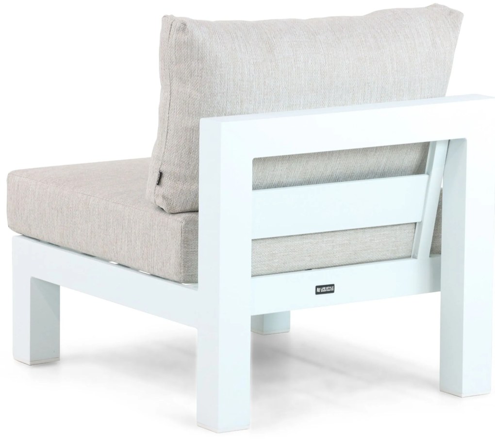Hoek loungeset 6 personen Aluminium Wit Lifestyle Garden Furniture Luca