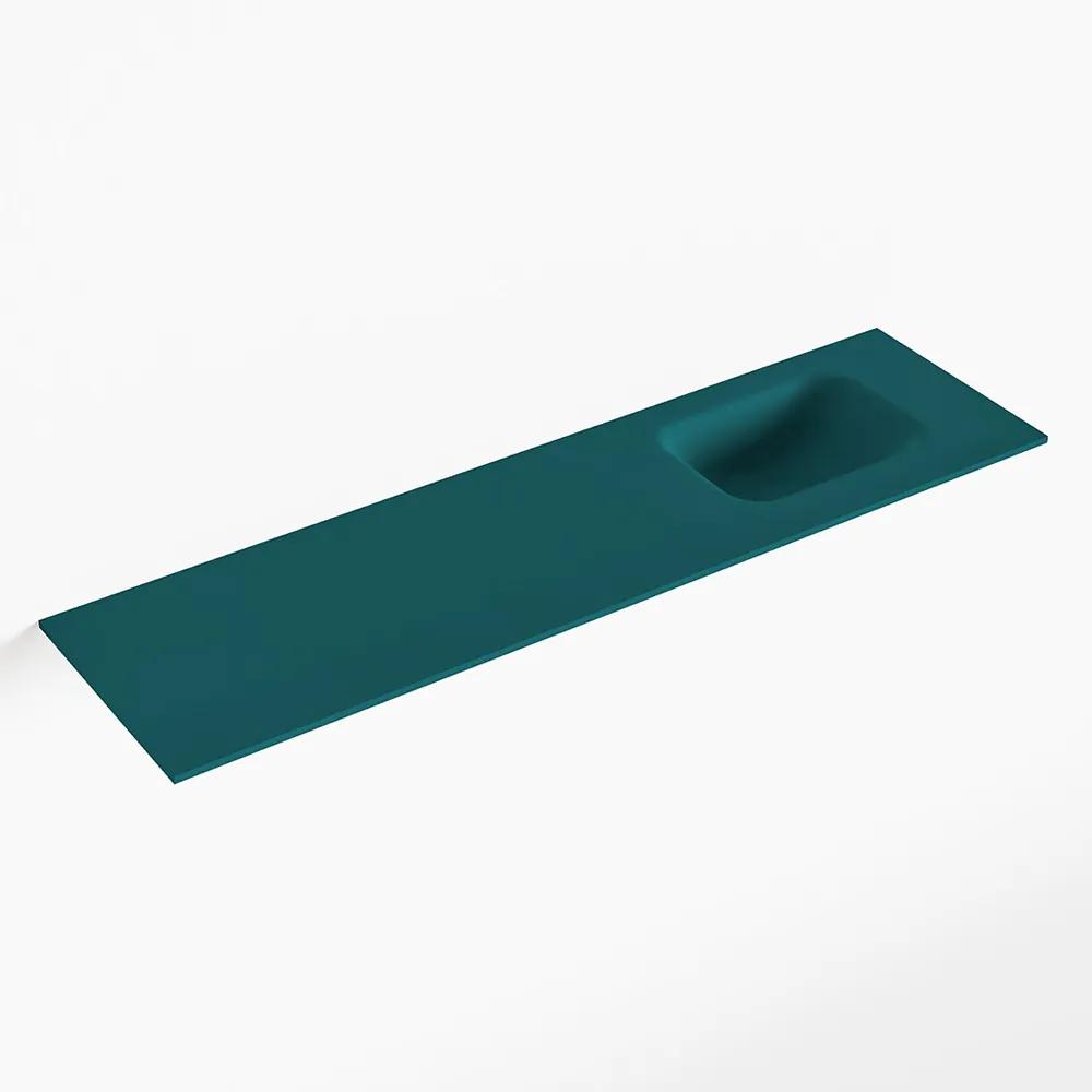 MONDIAZ LEX Smag solid surface inleg wastafel voor toiletmeubel 110cm. Positie wasbak rechts