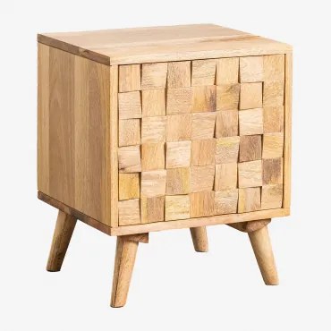 Pack Van 2 Nachtkastjes 40x35 Cm Van Mangohout Jaralson Mangohout - Sklum