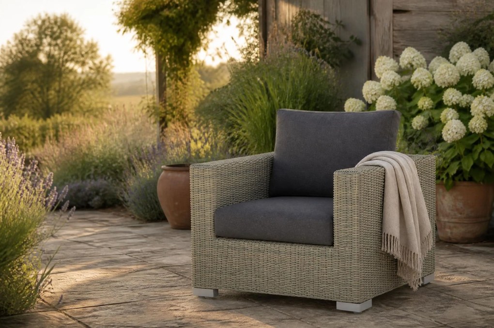 Tuinstoel Wicker Taupe-naturel-bruin Garden Collections Toronto