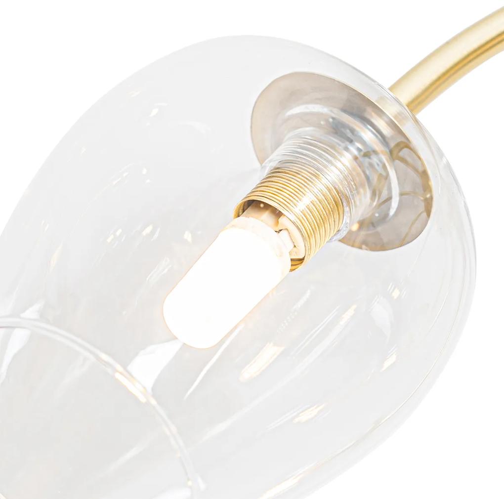 Klassieke plafondlamp goud met glas 9-lichts - Elien Klassiek / Antiek G9 rond Binnenverlichting Lamp