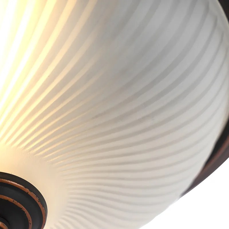 Klassieke plafondlamp bruin opaal - Classico