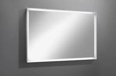 129 spiegel met rondom LED-verlichting en dimmer 120x80 cm, wit