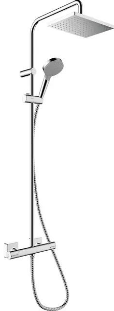 Hansgrohe Vernis showerpipe met thermostaat ecosmart chroom 26097000