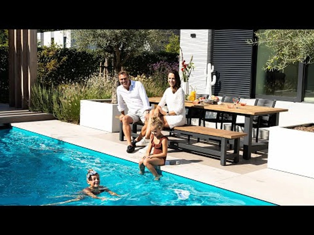 Tuinset 6 personen 260 cm Aluminium/wicker Grijs Coco Olivine/San
