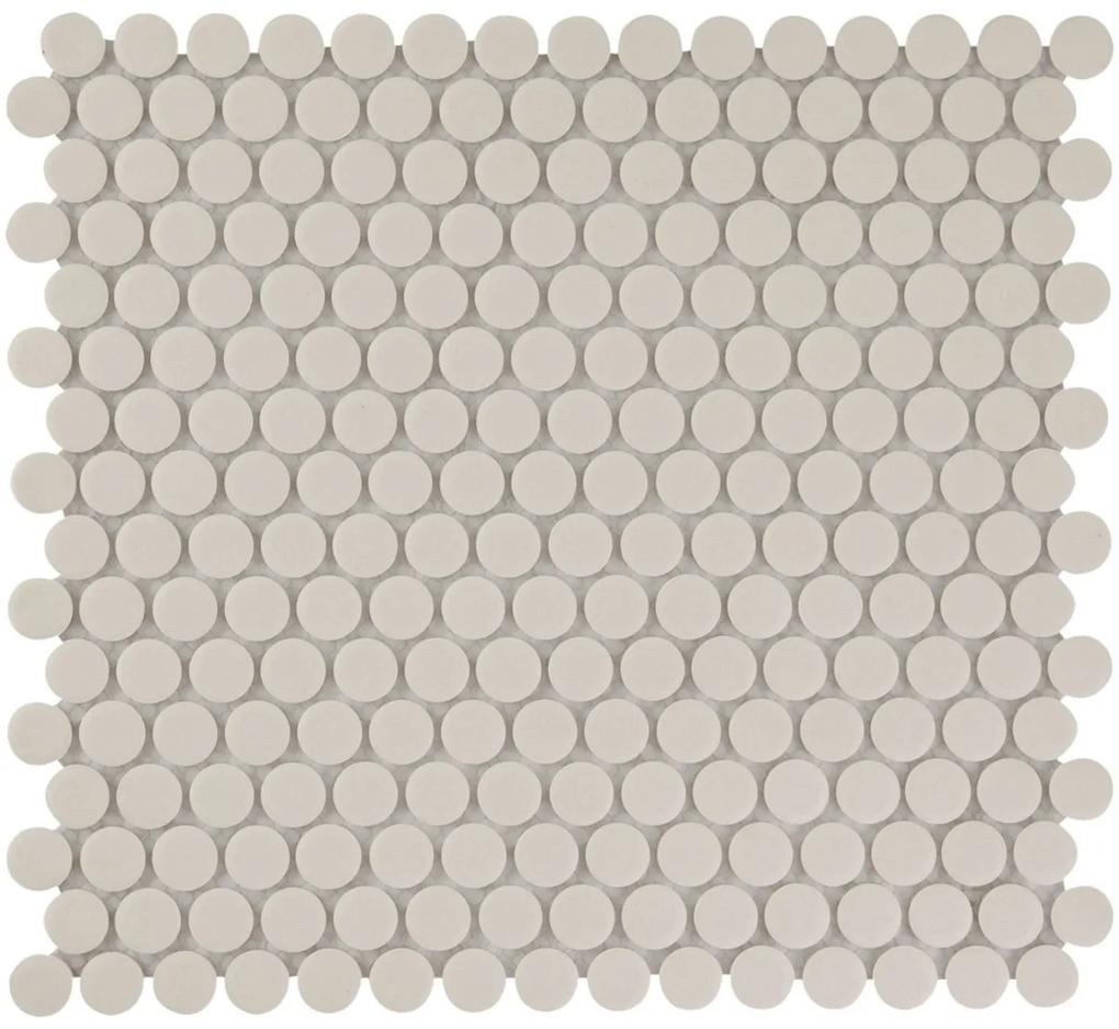 The Mosaic Factory London ronde mozaïek tegels 32x29 wit