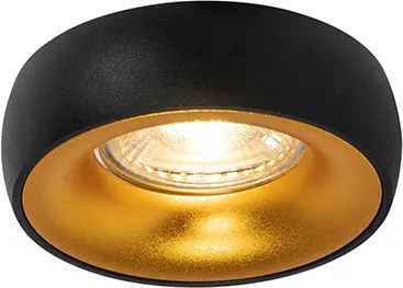 Design inbouwsport zwart met gouden binnenkant - Mooning