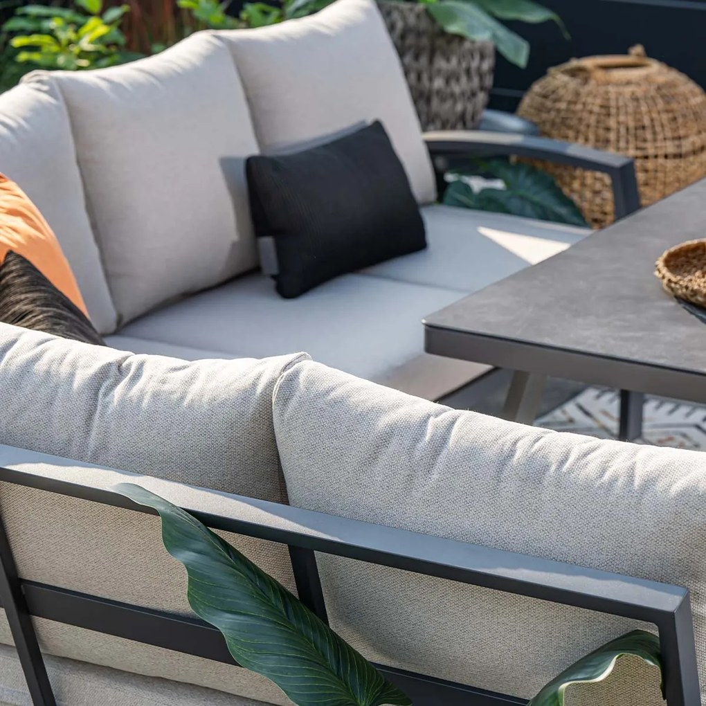 Garden Impressions Cameron lounge dining set 4-delig links incl stoel - desert sand