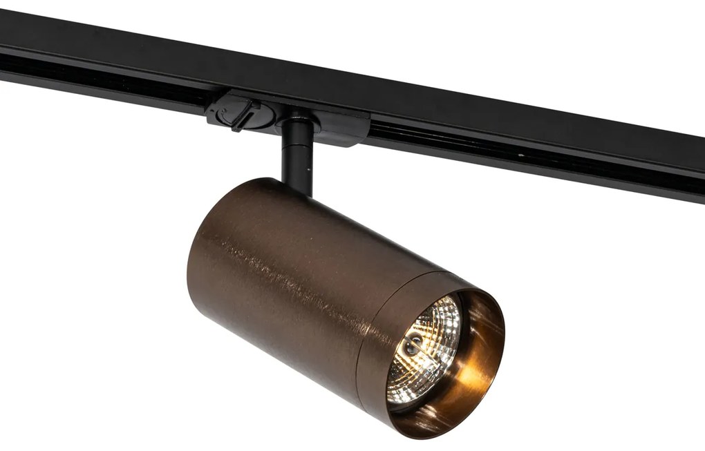 Modern railsysteem met 5 spots donker brons 1-fase GU10 70mm - Iconic Jeana Luxe