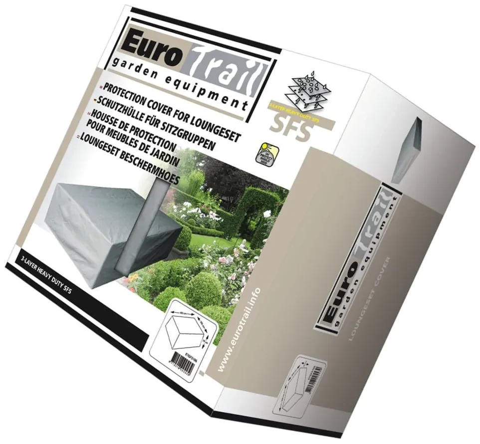Eurotrail Beschermhoes voor loungeset 100x100x70 cm grijs