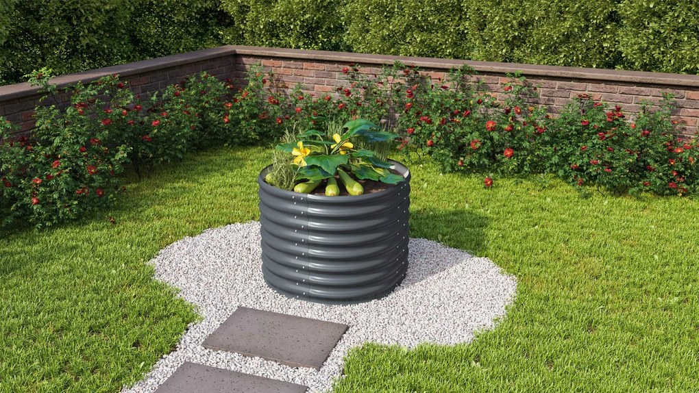 Vitavia Verhoogd Zaaibed Vita Round 630 - Graniet - 63cm