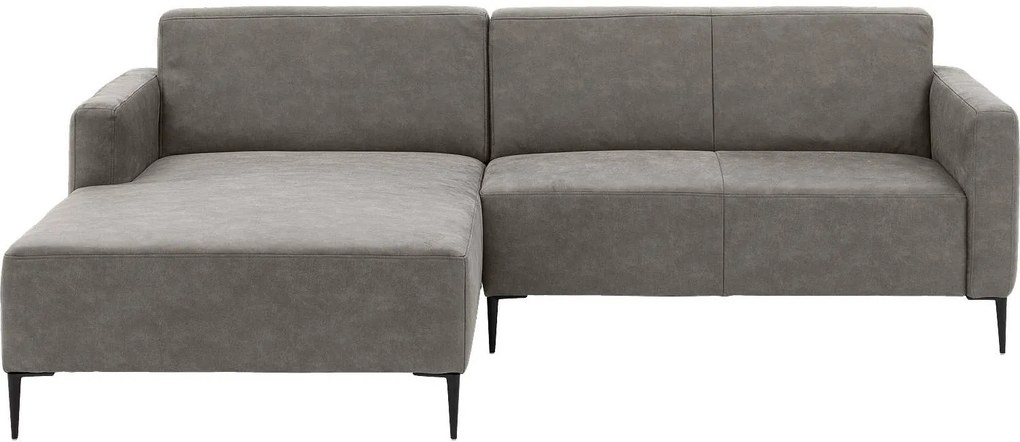 Goossens  Key West grijs, micro leer, 2-zits, modern design