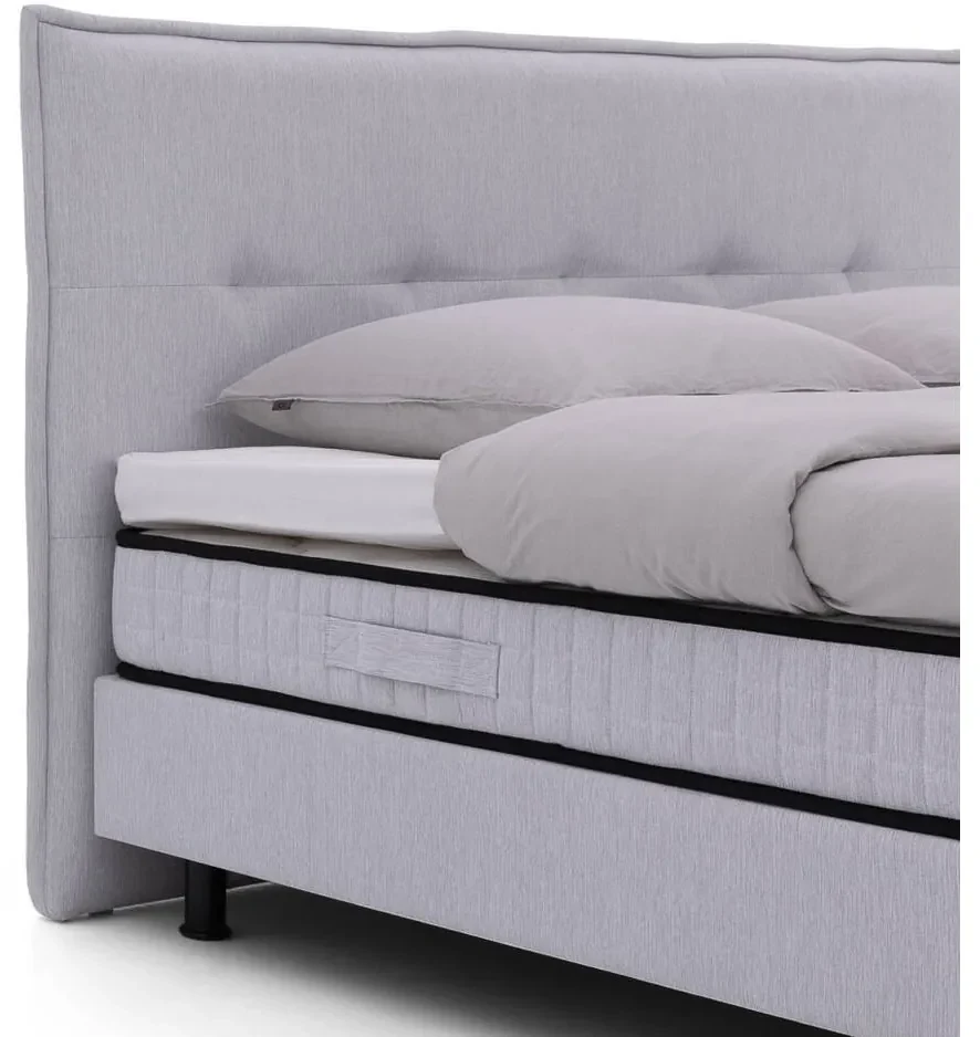 Goossens Basic Boxspring Compleet Kaja, 160 x 200 cm box (= 2x 80cmx 200cm) 1x matras gestoffeerd pocketvering, 1x matrastopper gestoffeerd